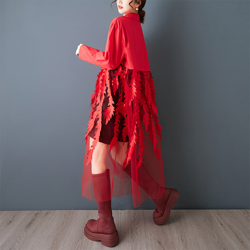 봄 신상 여성용 루즈핏 플로럴 프린트 셔츠 드레스 한국 - Korean Style A Line Shirt Dress 리뷰 및 가격