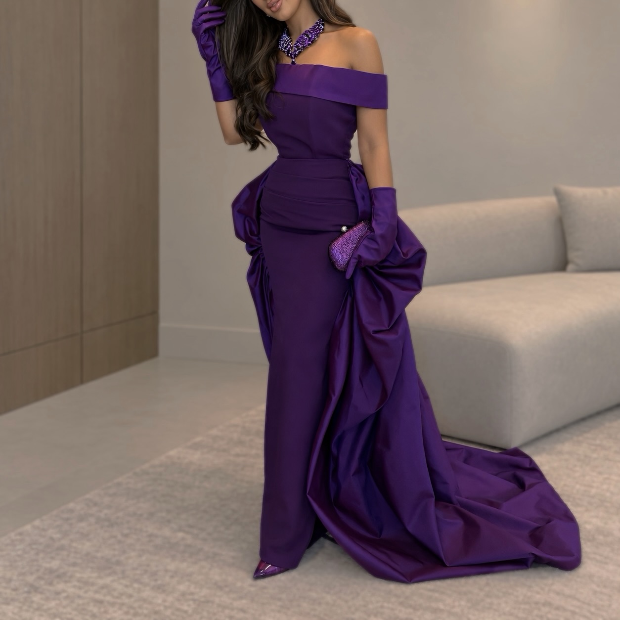 맞춤 제작된 섹시한 새틴 소재의 이브닝 드레스, 여성용 - Elegant Satin Evening Gown Split 리뷰 및 가격