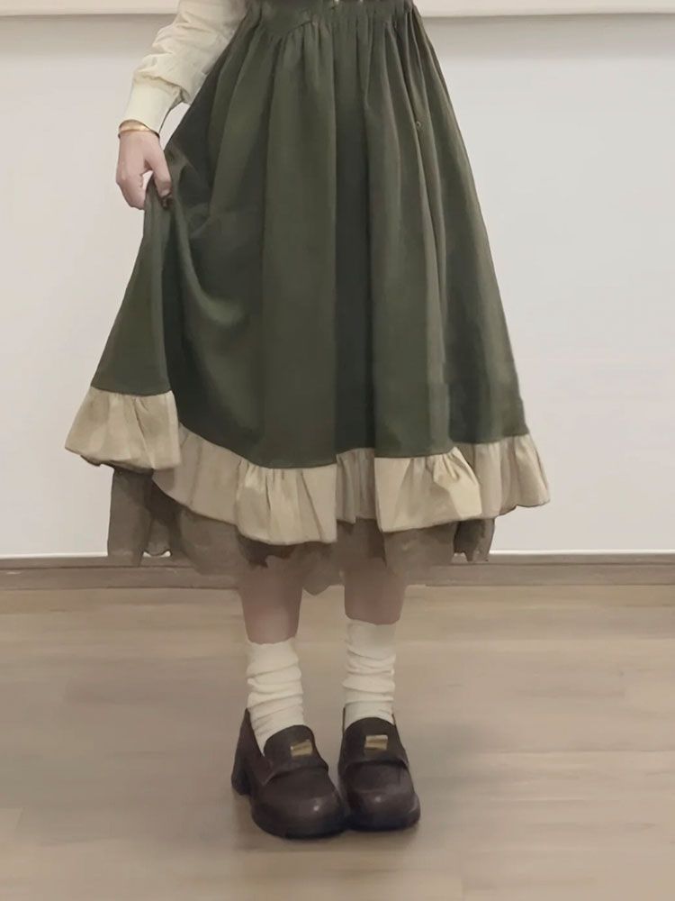 2025 신상 일본 한국 귀여운 프레피 로리타 디자인  - Korean Style A Line Shirt Dress 리뷰 및 가격