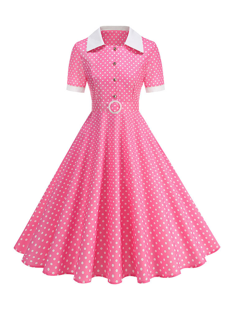 빈티지 여성 여름 원피스 폴카 도트 피터팬 칼라 스윗  - French Vintage Floral Midi Dress 리뷰 및 가격