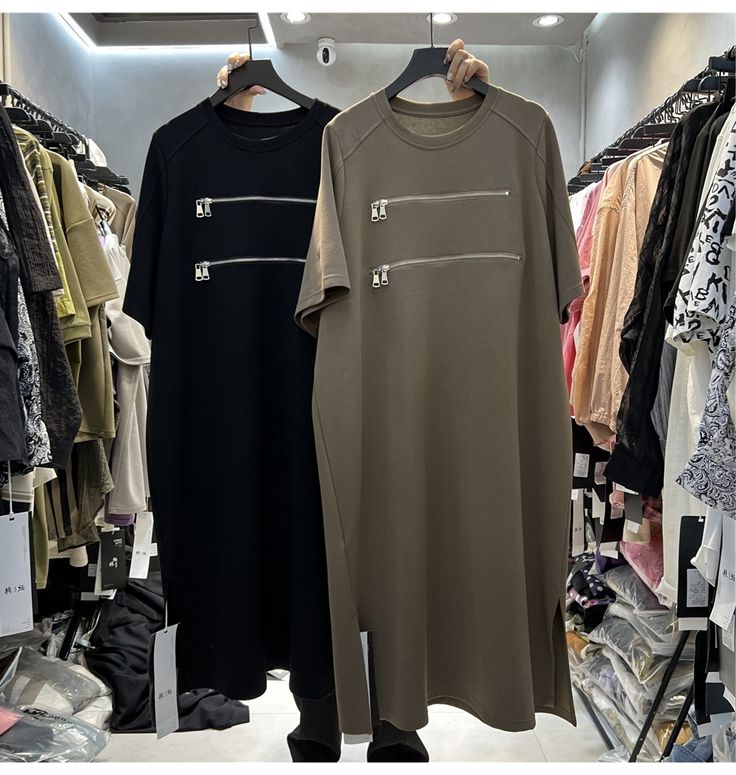 플러스 사이즈 여성용 루즈한 반팔 티셔츠 드레스 여름  - Korean Style A Line Shirt Dress 리뷰 및 가격